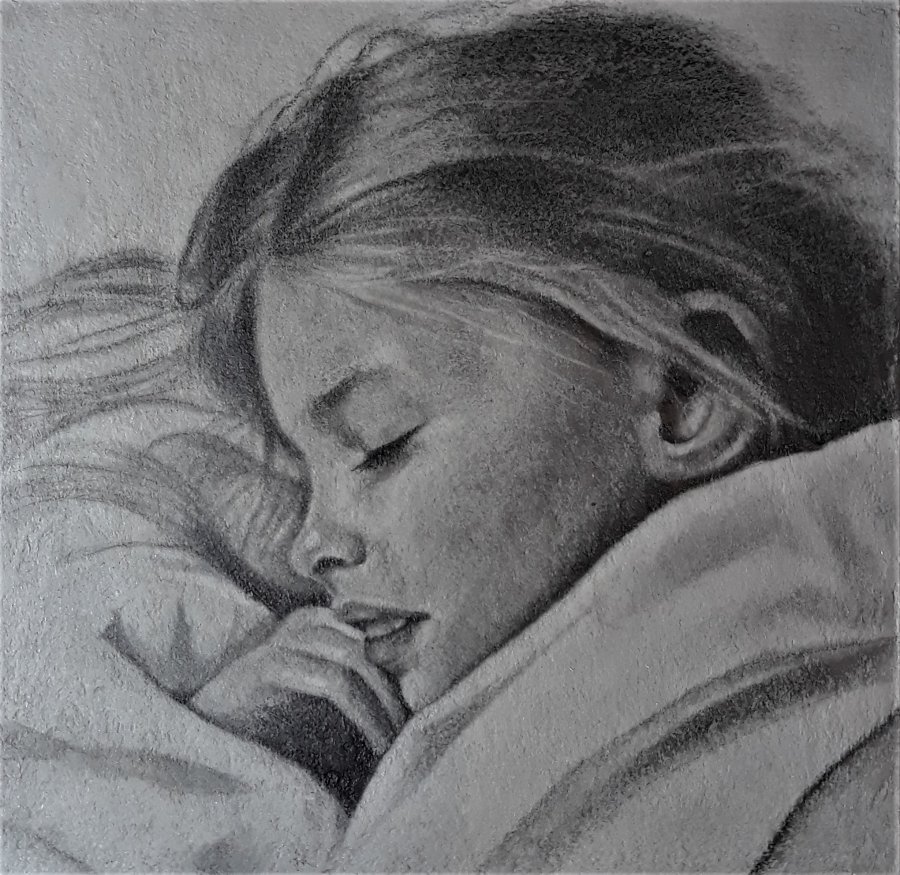 portret-sleeping-beauty-21-x-21-cm-blokpanneel-potlood-op-papier