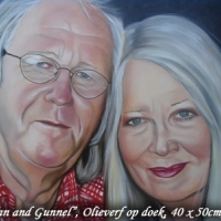 Staffan and Gunnel, olieverf op doek, 40x50cm