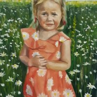 Margrieten-Olieverf-op-papier-40x50cm