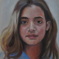 Hannah, olieverf op papier, 25x35cm