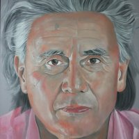 Harry Tupan, pastel op doek, 100x120cm