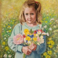 Bloemenmeisje-pastel-op-papier-70-x-100-cm